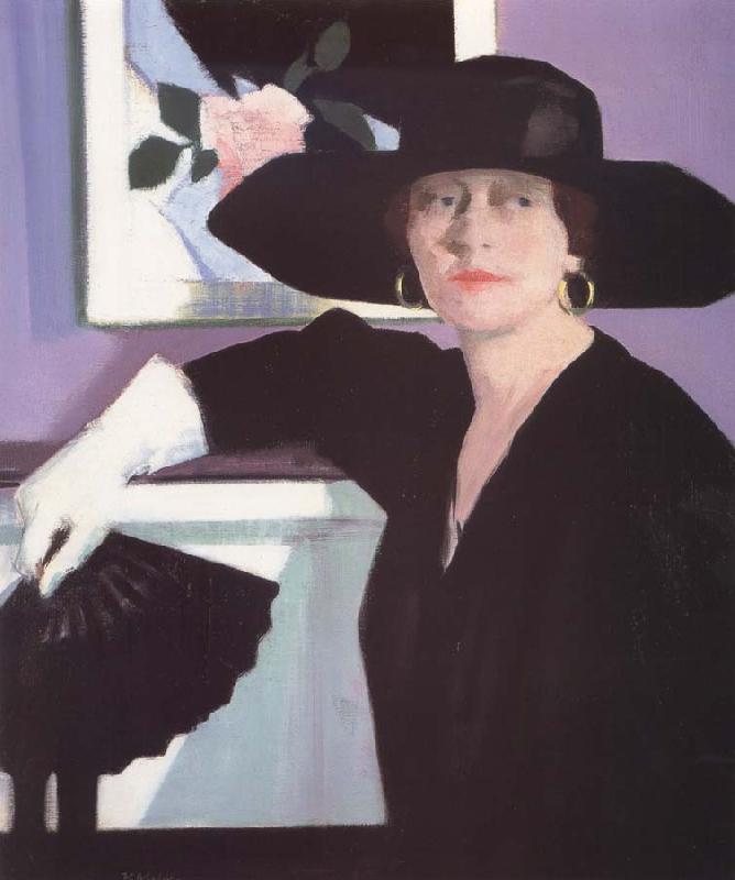 Francis Campbell Boileau Cadell Portrait of a Lady in Black oil painting image